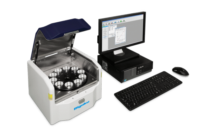 Rigaku NEX DE open with workstation